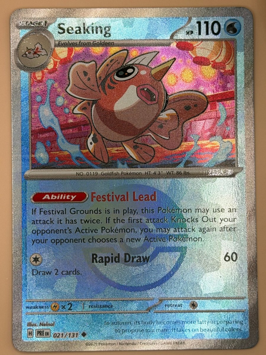 021/132 Seaking - Pokeball Pattern - Prismatic Evolutions by Poké Zen DXB on MYNTED