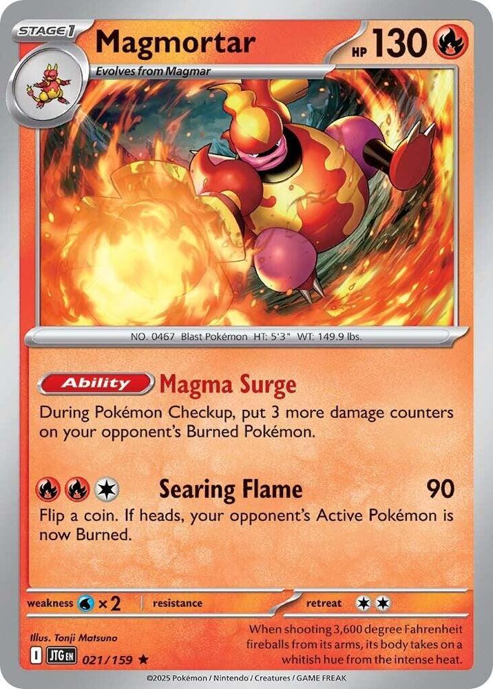 021/159 Magmortar Reverse Holo · Journey Together (JTG) by PokeMarsi on MYNTED