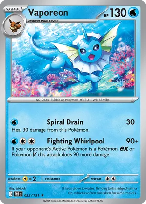 022/131 Vaporeon - Reverse Holo - Prismatic Evolutions by Poké Zen DXB on MYNTED