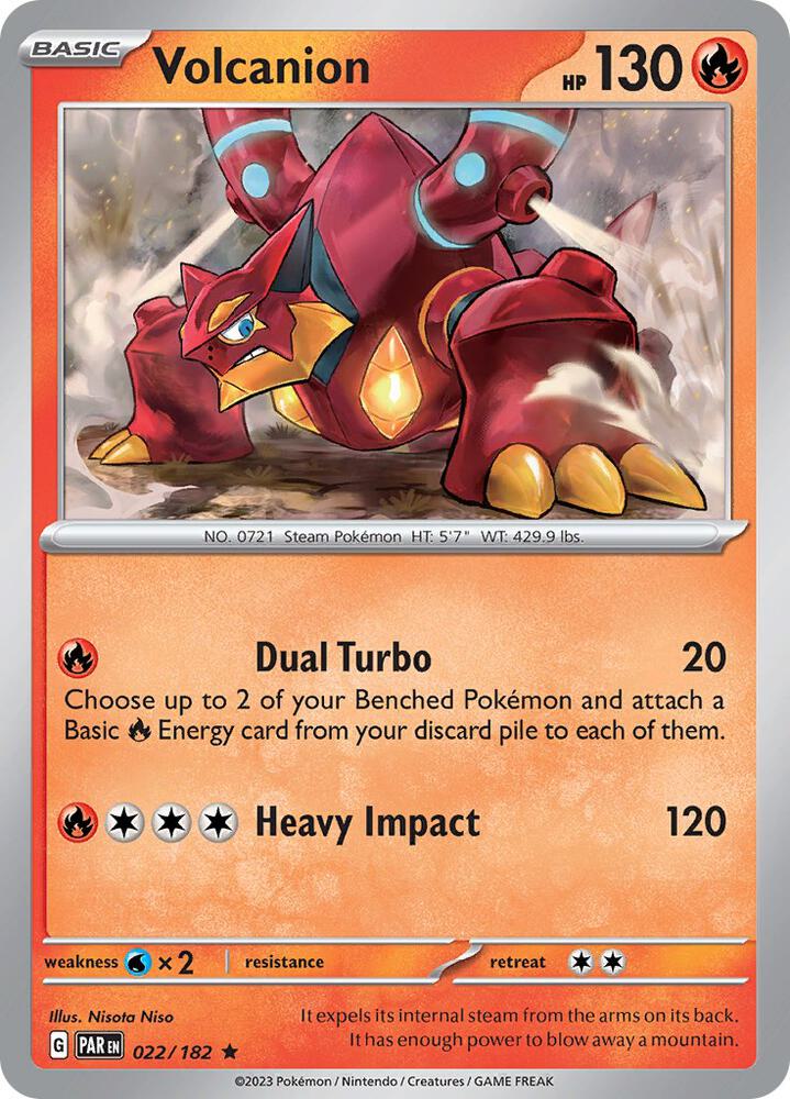 022/182 Volcanion Holofoil · Paradox Rift (PAR) by PokeMarsi on MYNTED