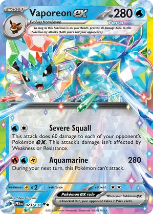 023/131 Vaporeon ex - Prismatic Evolutions by Poké Zen DXB on MYNTED