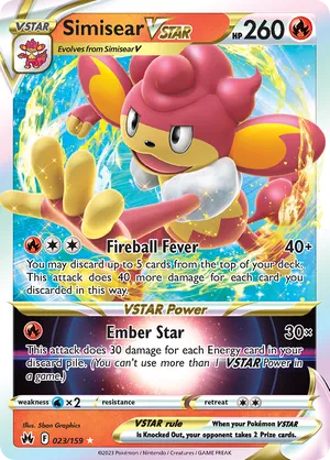 023/159 Simisear VStar - Crown Zenith by Poké Zen DXB on MYNTED