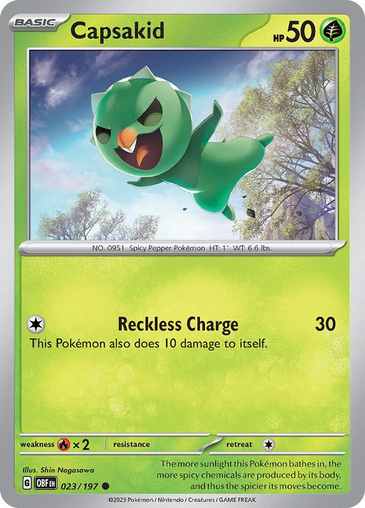 023/197 · Capsakid · Reverse Holo (OBF) by PokeMarsi on MYNTED