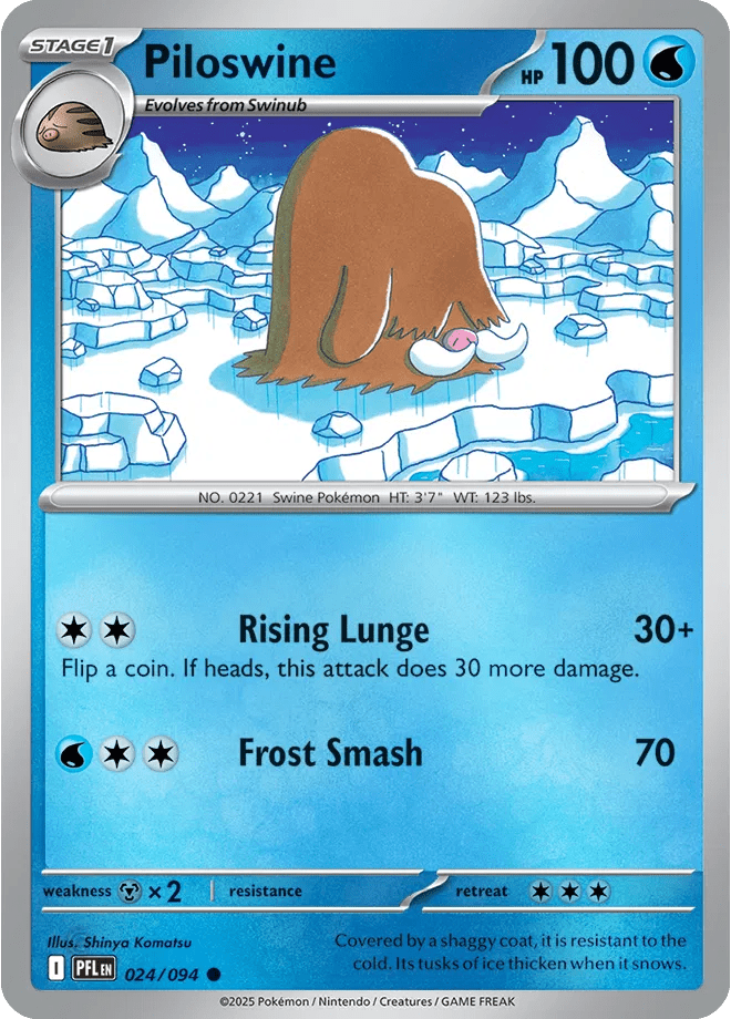 024/094 Piloswine - Reverse Holo - Phantasmal Flames by Poké Zen DXB on MYNTED