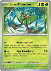 024/167 Teal Mask Ogerpon Holofoil · Twilight Masquerade (TWM) by PokeMarsi on MYNTED