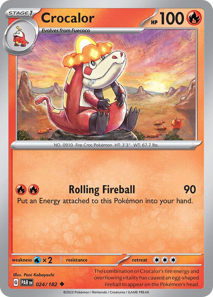 024/182 Crocalor Reverse Holo · Paradox Rift (PAR) by PokeMarsi on MYNTED