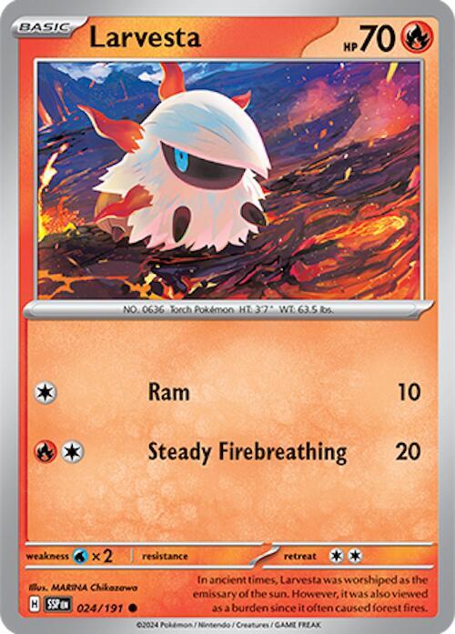 024/191 Larvesta Reverse Holo · Surging Sparks (SSP) by PokeMarsi on MYNTED