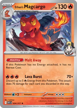 024/217 Ethan's Magcargo - Ascended Heroes by Poké Zen DXB on MYNTED