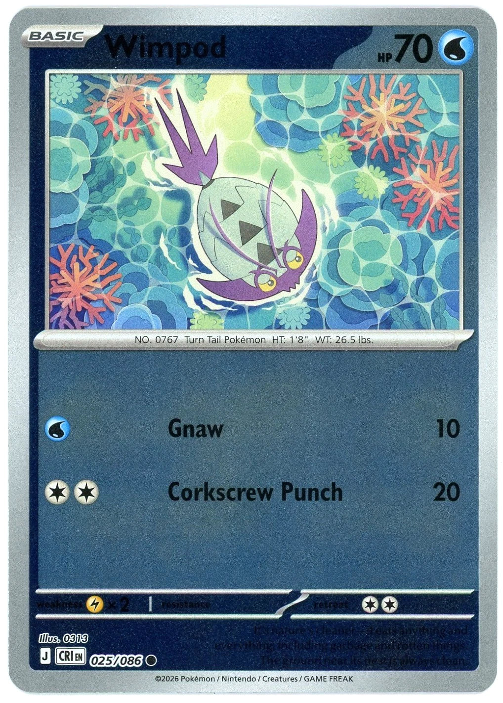 Wimpod - 025/086 (Reverse Holo) - Chaos Rising (CRI) ME04