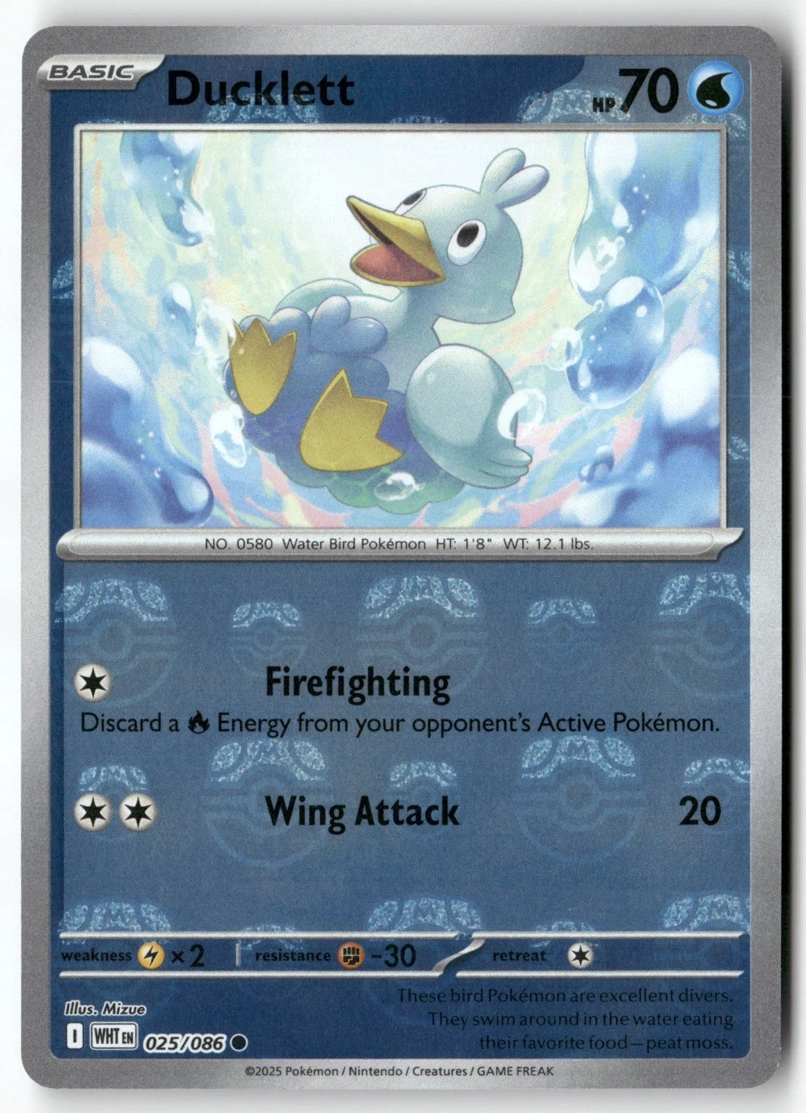 Ducklett - 025/086 (Master Ball Pattern) - SV: White Flare (WHT)
