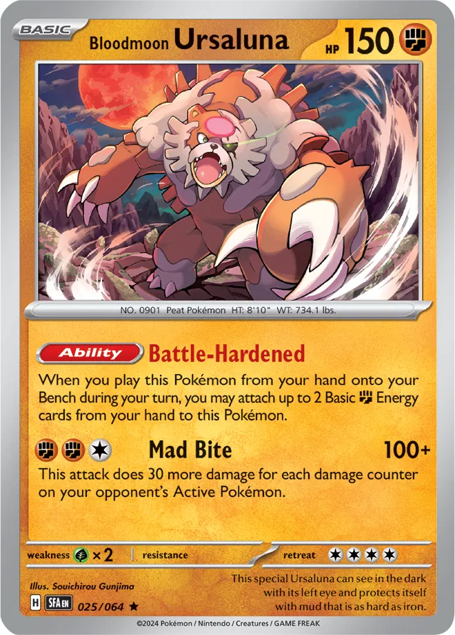 025/064 Bloodmoon Ursaluna - Reverse Holo - Shrouded Fable by Poké Zen DXB on MYNTED