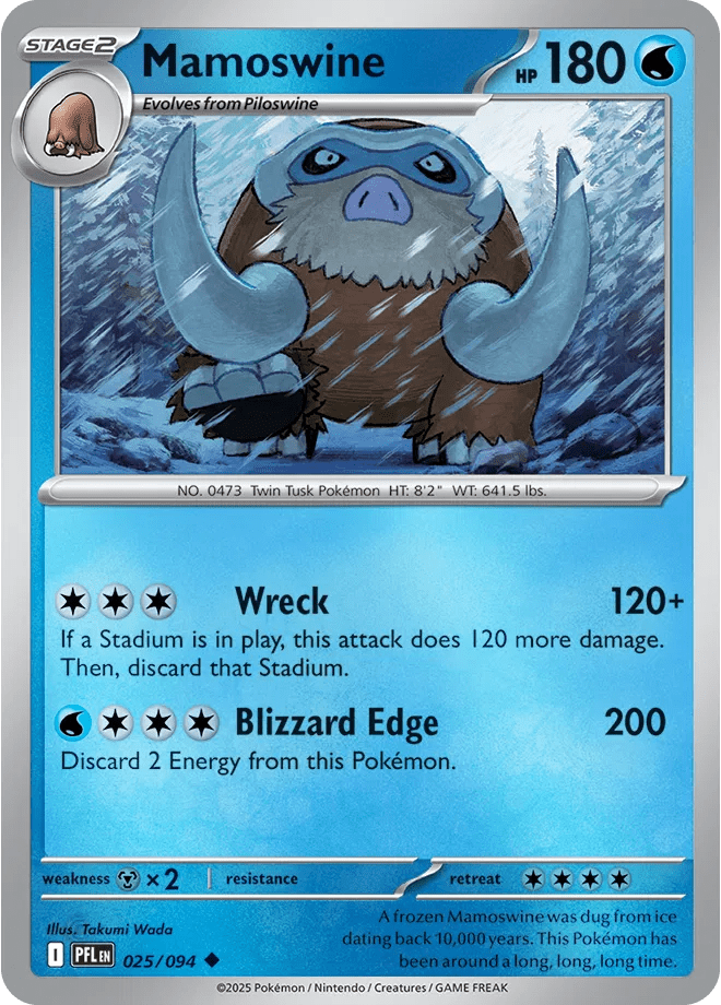 025/094 Mamoswine - Reverse Holo - Phantasmal Flames by Poké Zen DXB on MYNTED