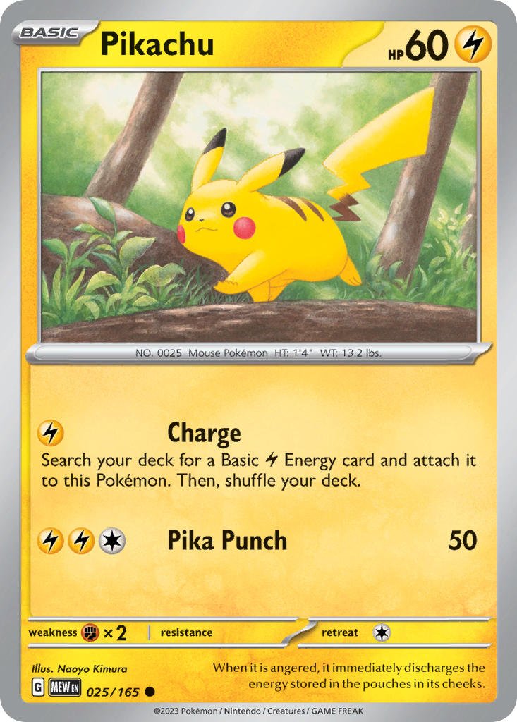 025/165 Pikachu - Reverse Holo - 151 (MEW) by Poké Zen DXB on MYNTED