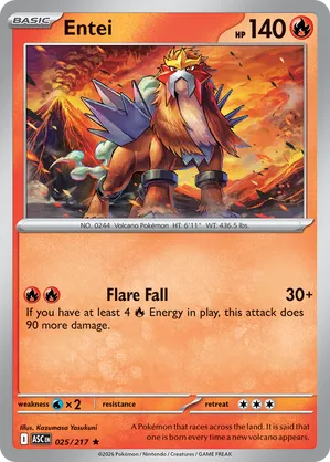 025/217 Entei - Energy Pattern Reverse Holo - Ascended Heroes by Poké Zen DXB on MYNTED
