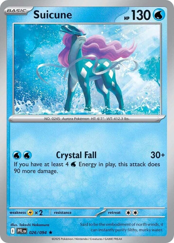 026/094 Suicune Reverse Holofoil · Phantasmal Flames (PFL) by PokeMarsi on MYNTED