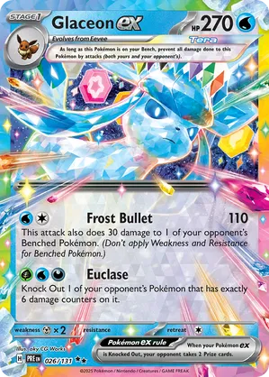 026/131 Glaceon ex - Prismatic Evolutions by Poké Zen DXB on MYNTED