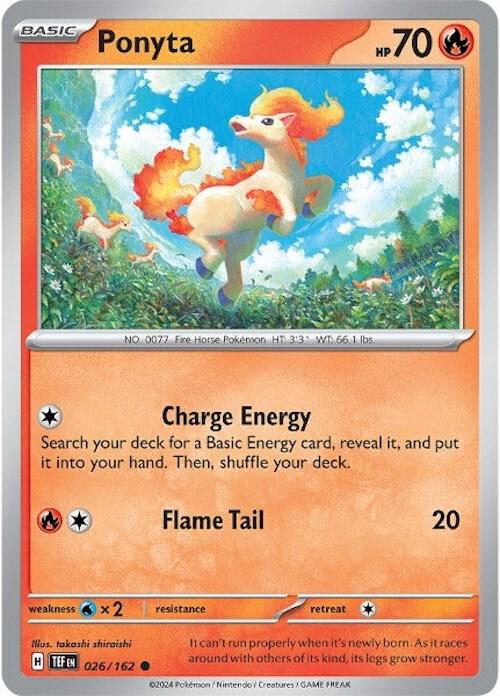 026/162 Ponyta Normal · Temporal Forces (TEF) by PokeMarsi on MYNTED