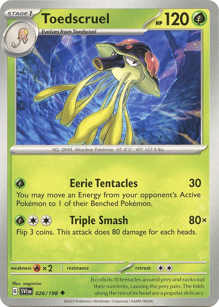 026/198 Toedscruel Normal · Scarlet & Violet (SVI) by PokeMarsi on MYNTED