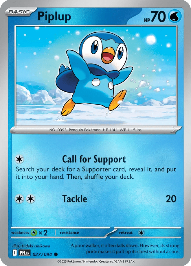 027/094 Piplup - Reverse Holo - Phantasmal Flames by Poké Zen DXB on MYNTED