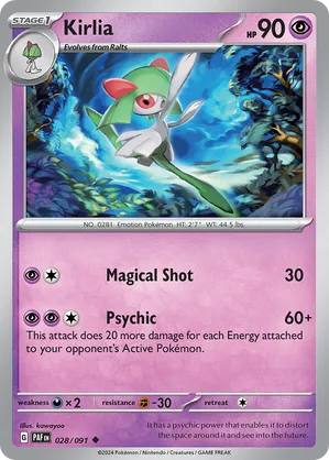 028/091 Kirlia - Reverse Holo - Paldean Fates by Poké Zen DXB on MYNTED