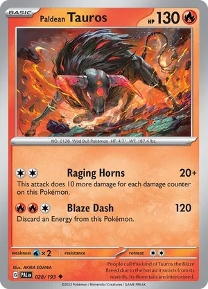 028/193 Paldean Tauros - Reverse Holo - Paldea Evolved by Poké Zen DXB on MYNTED