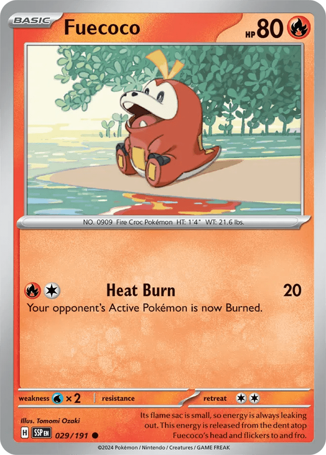 029/191 Fuecoco - Reverse Holo - Surging Sparks by Poké Zen DXB on MYNTED