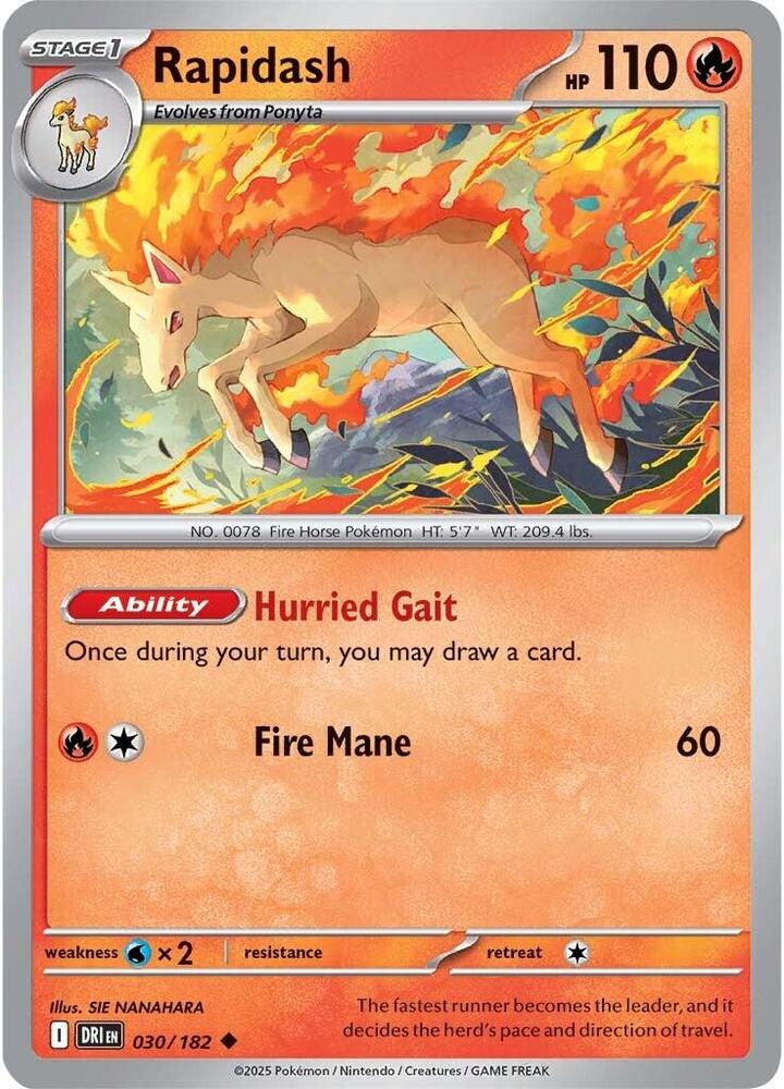 030/182 · Rapidash · Normal (DRI) by PokeMarsi on MYNTED