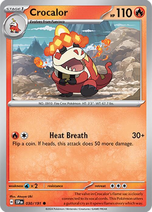 030/191 Crocalor Reverse Holo · Surging Sparks (SSP) by PokeMarsi on MYNTED