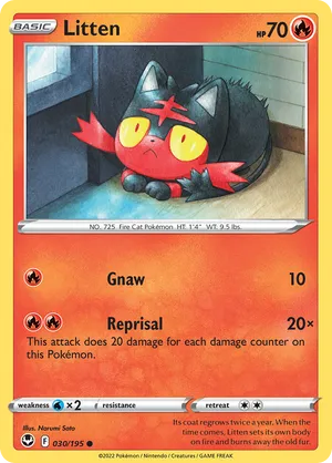 030/195 Litten - Silver Tempest by Poké Zen DXB on MYNTED