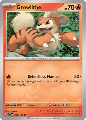 030/198 Growlithe - Scarlet & Violet by Poké Zen DXB on MYNTED