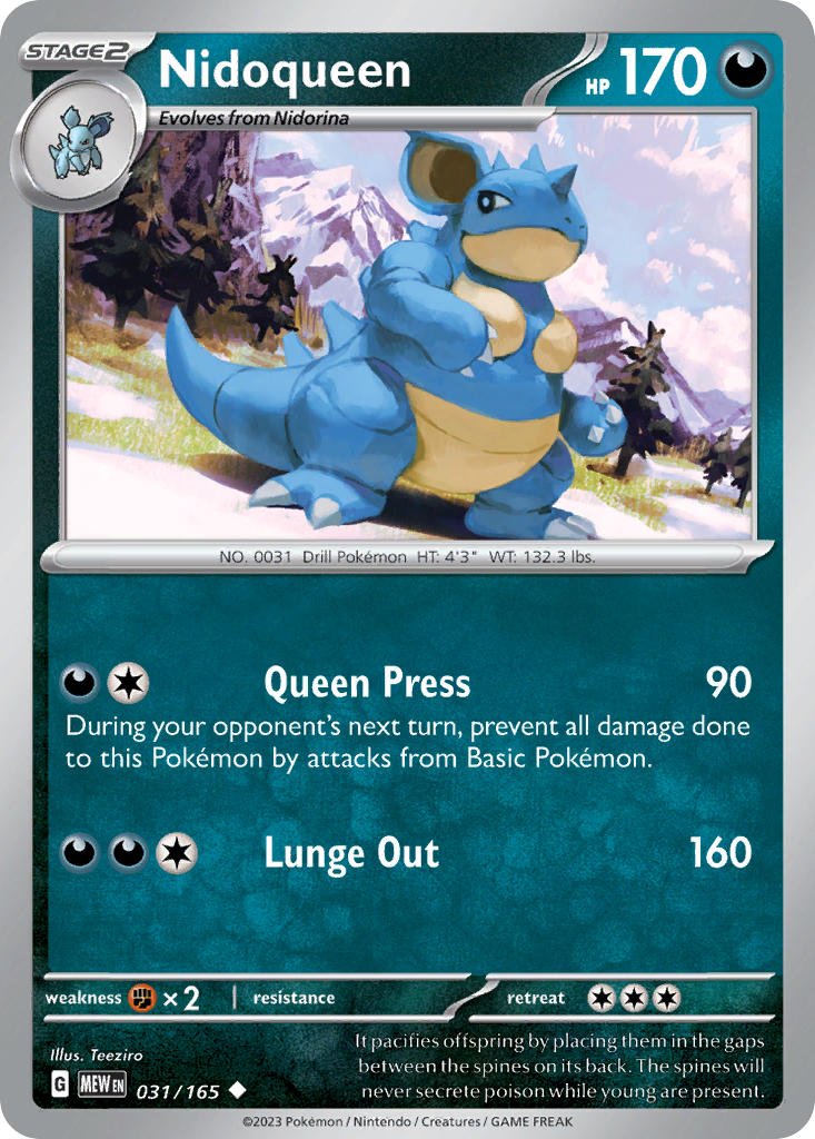 031/165 Nidoqueen - 151 (MEW) by Poké Zen DXB on MYNTED