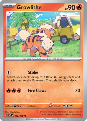 031/198 Growlithe - Scarlet & Violet by Poké Zen DXB on MYNTED