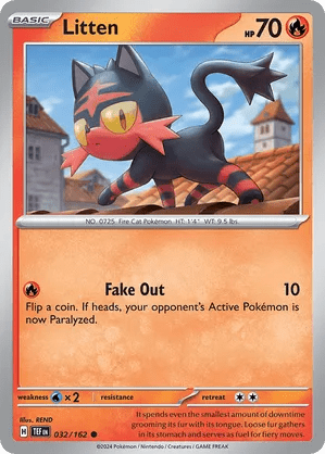 032/162 Litten - Reverse Holo - Temporal Forces by Poké Zen DXB on MYNTED