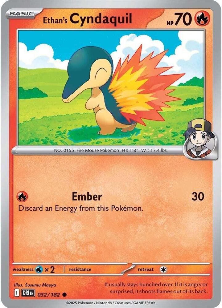 032/182 · Ethan's Cyndaquil · Normal (DRI) by PokeMarsi on MYNTED