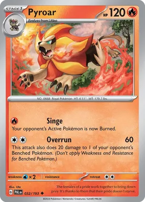 032/193 Pyroar - Paldea Evolved by Poké Zen DXB on MYNTED