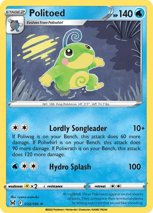 032/196 Politoed - Lost Origin by Poké Zen DXB on MYNTED