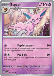 033/131 · Espeon · Holo (PRE) by Dusk TCG on MYNTED