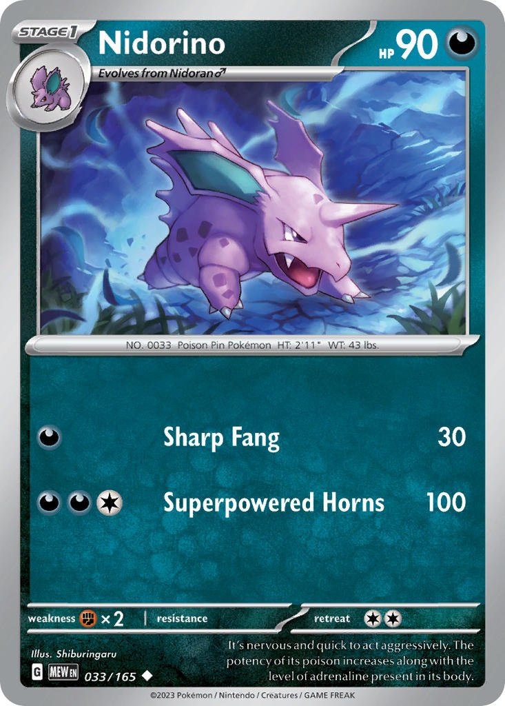 033/165 Nidorino - 151 (MEW) by Poké Zen DXB on MYNTED