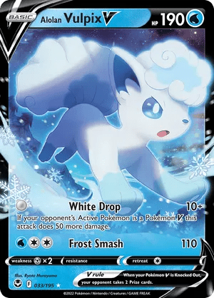 033/195 Alolan Vulpix V - Silver Tempest by Poké Zen DXB on MYNTED