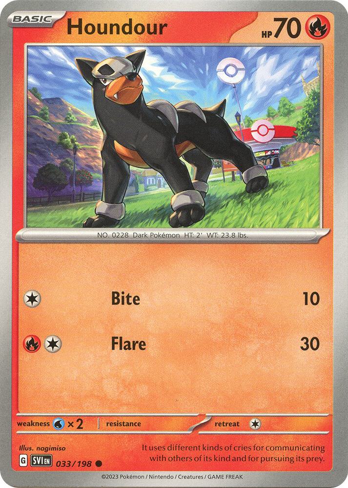 033/198 Houndour Normal · Scarlet & Violet (SVI) by PokeMarsi on MYNTED