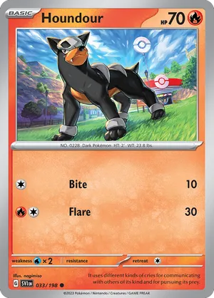 033/198 Houndour - Scarlet & Violet by Poké Zen DXB on MYNTED