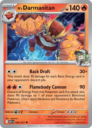 033/217 N's Darmanitan - Ascended Heroes by Poké Zen DXB on MYNTED