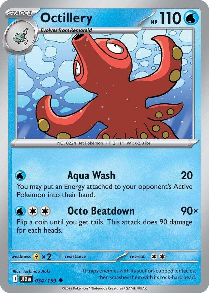 034/159 Octillery Normal · Journey Together (JTG) by PokeMarsi on MYNTED