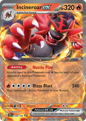 034/162 Incineroar ex - Temporal Forces by Poké Zen DXB on MYNTED