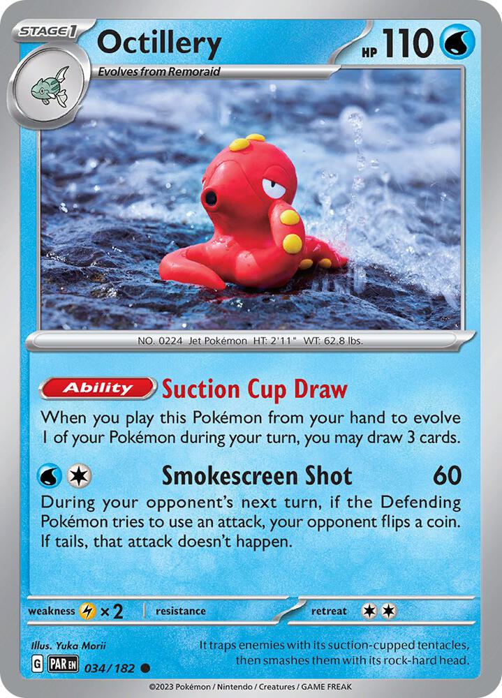 034/182 Octillery Reverse Holo · Paradox Rift (PAR) by PokeMarsi on MYNTED