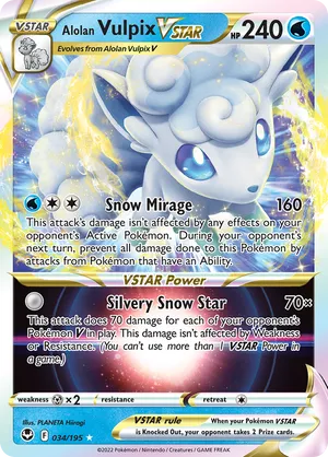 034/195 Alolan Vulpix VStar - Silver Tempest by Poké Zen DXB on MYNTED