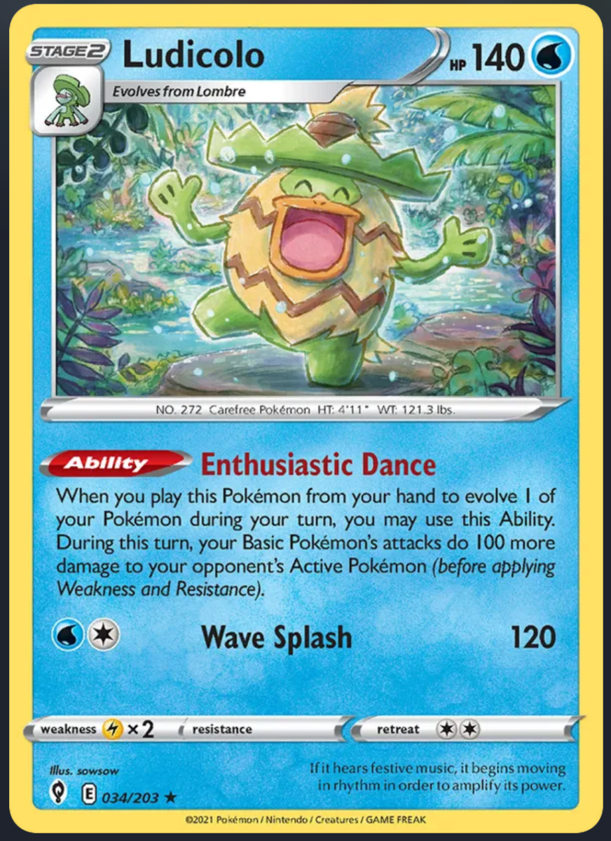 034/203 Ludicolo - Holo - Evolving Skies by Poké Zen DXB on MYNTED