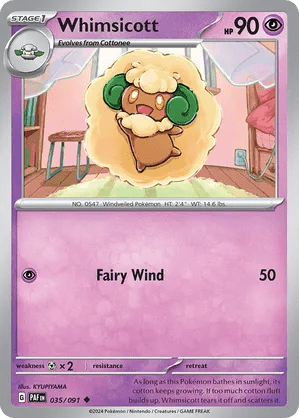 035/091 Whimsicott - Paldean Fates by Poké Zen DXB on MYNTED