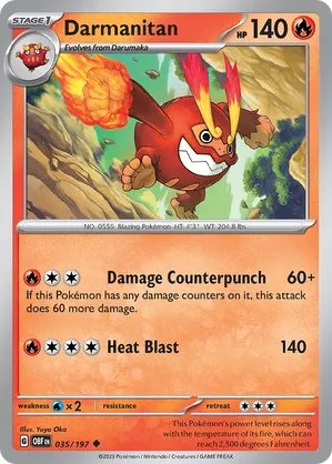035/197 Darmanitan - Obsidian Flames by Poké Zen DXB on MYNTED