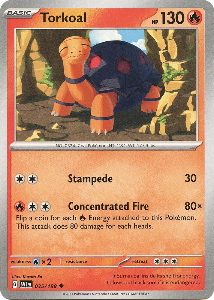 035/198 Torkoal Normal · Scarlet & Violet (SVI) by PokeMarsi on MYNTED
